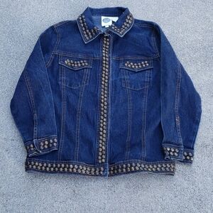 DG2 Diane Gilman women's jean jacket, size XS